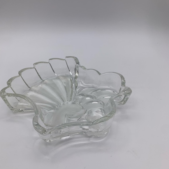 MIKASA Christmas Archangel Clear Frosted Crystal Glass Candy Nut Trinket Dish - Picture 6 of 13